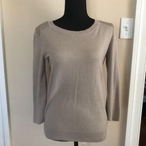 Banana Republic sweater, leather shoulder detail